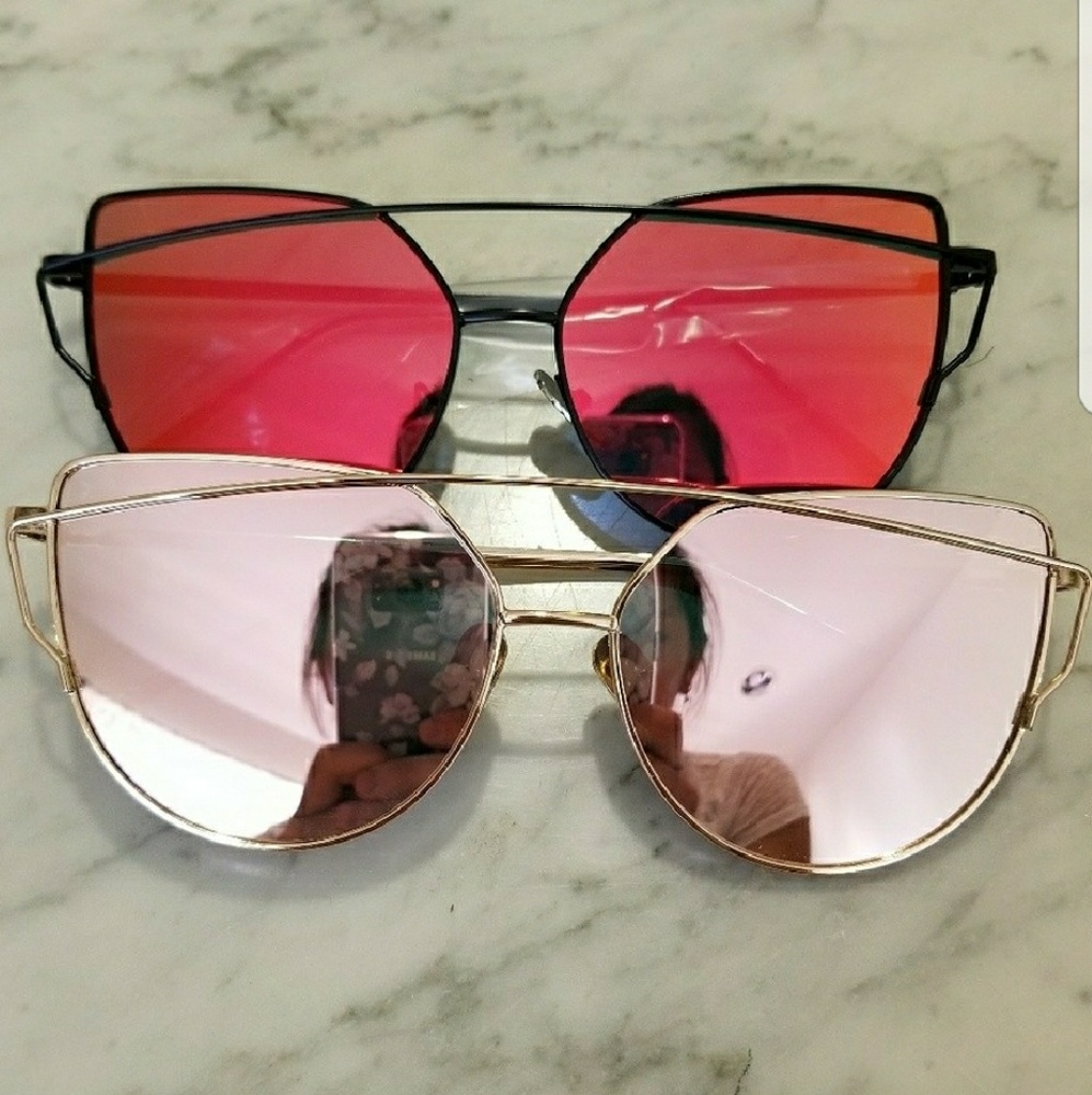New KYLIE Cat Eye Mirrored Sunglasses - Picture 2 of 5